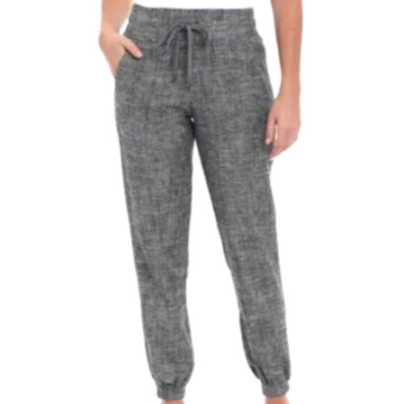 Briggs Linen Blend  Women's Pull-On Jogger Pants Sz S Gray #119P - Picture 1 of 8